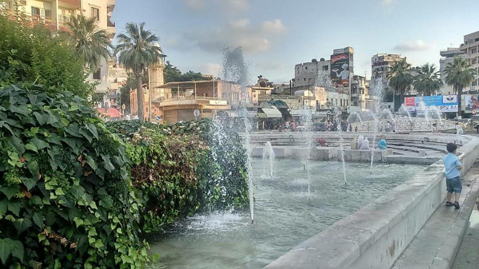 صيانة النوافير في ساحة الشهداء 